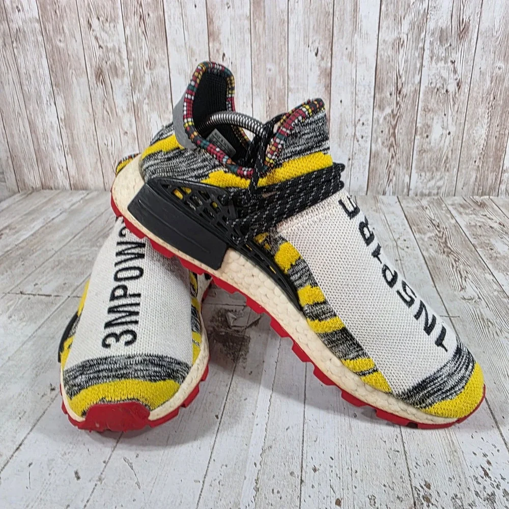 Adidas Pharrell Williams Solar Hu NMD Mother Yellow Black BB9527 Mens 10